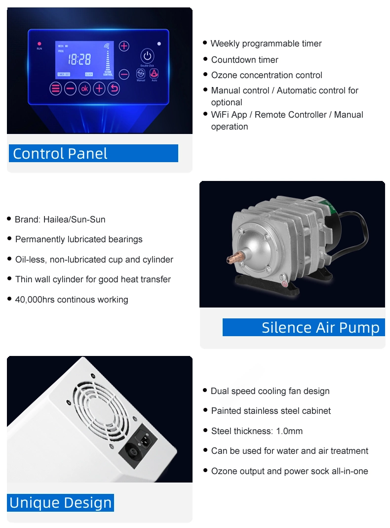 Flygoo WiFi Control Wall Mounted Corona Discharge Ozone Generator 10g