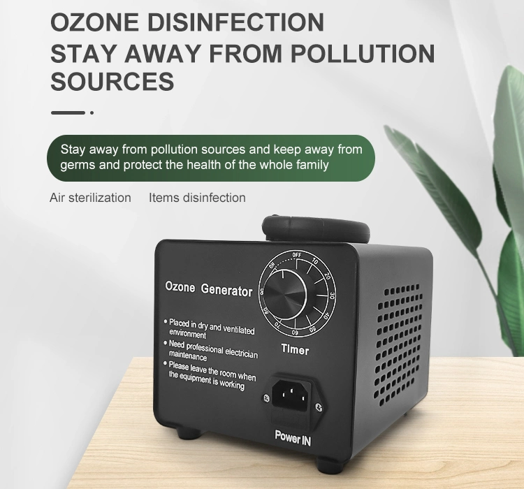 Household 3G 5g 10g 15g Portable Ozone Generator Used as Air Purifier for Home and Office Car