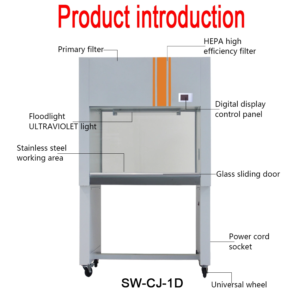 CE Certificate Class 100 Both Vertical and Horizontal Laminar Air Flow Clean Bench for Single Person